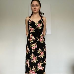Black Floral Maxi Dress